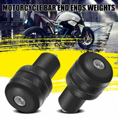 Universal Motorcycle Round Bar End Weight Plugs Sliders 13/18mm Black 22mm 7/8" - image 1 of 4