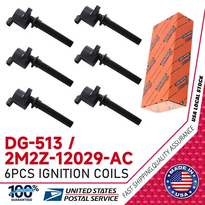 Bobinas de encendido 6 piezas para Ford Taurus Tribute 1999-2011 3,0 L 2M2Z-12029-AC DG500 Foto 1 de 4