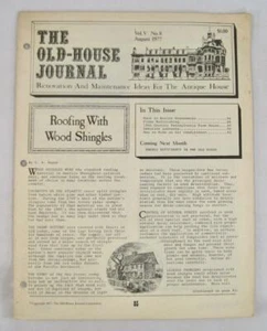 Old House Journal Vintage Magazine Booklet August 1977 Antique House Vol 5 (O2) - Picture 1 of 4