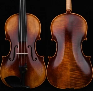 T30+ Master Antico Stile Stradivari 16" Viola Due Pz Legno Europeo Suono Profondo - Foto 1 di 17