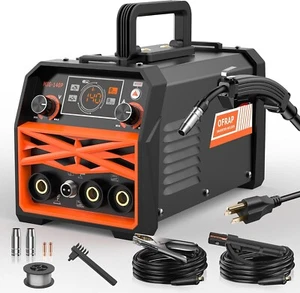 MIG Welder 140A, Flux Core MIG/Stick/Lift TIG 3 In 1 Welding Machine with Synerg - Picture 1 of 9