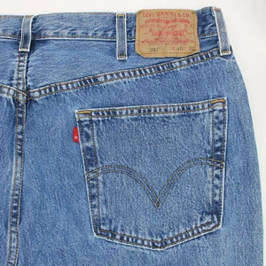 Pantalones de mezclilla para hombre Levis 501 con botones azul mosca 40 X 32 WPL 423 - Imagen 1 de 12