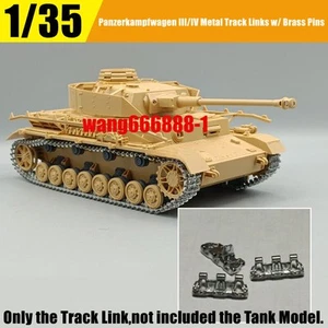 For Tamiya/RFM 1/35 Panzerkampfwagen III/IV Tank Metal Track Links w/Metal Pins - Picture 1 of 6