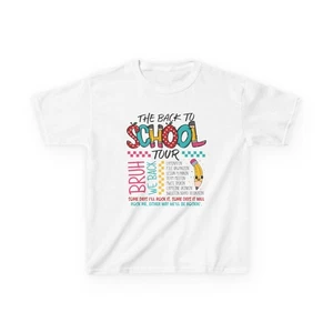 Back to School Tour Kids Tee, Boy Girl Kidz Tshirt, Bruh We Back, Youth Shirt, - Picture 1 of 30
