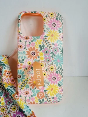 Fundas Loopy para iPhone 14 Pro diseño floral derecho con funda a juego Foto 1 de 3