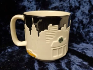 Starbucks Collector Series Relief Mug New York City 2010 Black/White Yellow Cab - Picture 1 of 5