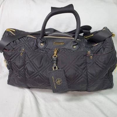 Bolso de Mano Adrienne Vittadini Business Weekender Negro Talla L Bolso Acolchado Herrajes Dorados  Foto 1 de 4