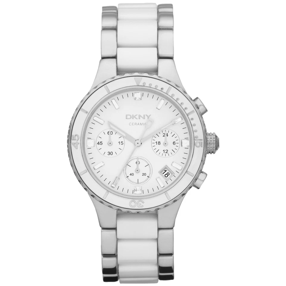 Reloj DKNY para mujer cronógrafo esfera blanca esfera blanca - NY8502 Foto 1 de 1