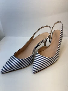 J. Crew Women's Colette Strappy Slingback d'Orsay Italian Pumps Size 7 Spot - Picture 1 of 10