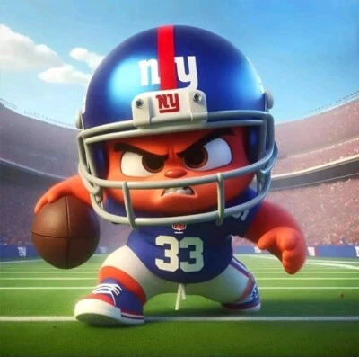 NY Giants Football 5D Diamond Art Painting Cartoon  - Image 1 of 4