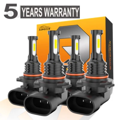 For Dodge Intrepid Sedan 4-Door 2001 2002 2003 2004 LED Headlight High Low Bulbs - Image 1 of 4