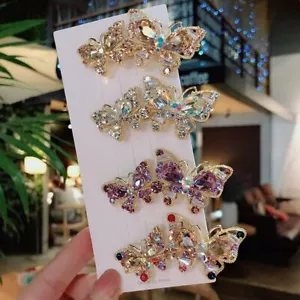 Forcine Farfalla Strass - Fermagli Capelli Diamante Completo Accessorio Capelli Donna 1pz - Foto 1 di 21