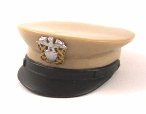 GI Joe Reproduction USN Peak Cap Tan with Badge by Elite Brigade 80K - Picture 1 of 1