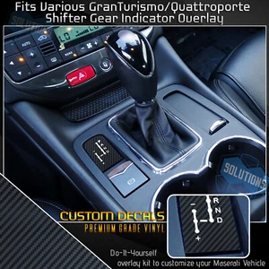 For Maserati Granturismo Quattroporte Shifter Indicator Decal Matte Carbon Fiber - Bild 1 von 15