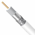 White RG6 CABLE Bare Copper 18AWG 3GHz CL2 In-Wall Rated Satellite DIRECTV Coax