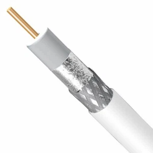 White RG6 CABLE Bare Copper 18AWG 3GHz CL2 In-Wall Rated Satellite DIRECTV Coax - Picture 1 of 1