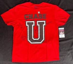 Chase U Andre Chase University WWE Official T-Shirt Multi-Signed By 4 JSA COA - Picture 1 of 3