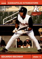 2008 Kannapolis Intimidators 2nd Half Multi-Ad #9 Eduardo Escobar Venezuela Card