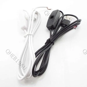 5V DC 2 pin 1M USB Cable Connector power supply Wire LED light on/off Switch 26H - Picture 1 of 9