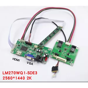 Scheda controller EDP HDMI VGA kit LED per 27" LM270WQ1-SDE3 2560X1440 pannello fai da te - Foto 1 di 5