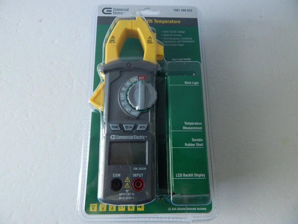 Commercial Electric 600a AC Digital Clamp Meter MS2033C
