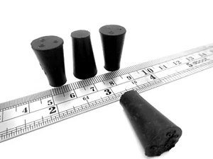 000 Rubber Stopper Plug 11/32" To 15/32" ID Hole Plug 9mm To 12mm ID Hole, Solid - Picture 1 of 12
