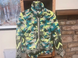 Anthropologie Pilcro Camo Sherpa Jacket Fleece Teddy Mountain Camouflage, Small - Picture 1 of 4