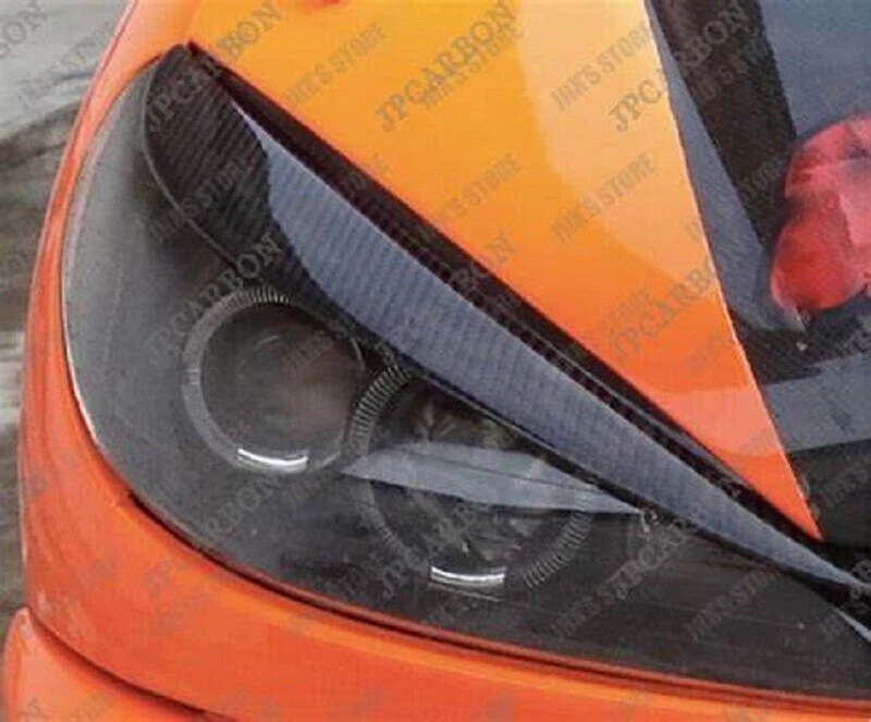 Fundas de fibra de carbono para faros cejas párpados para Peugeot 206 206cc 2000-2009 Foto 1 de 1