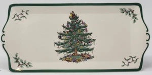 Bandeja para servir sándwiches árbol de Navidad rectangular Spode England - Imagen 1 de 3