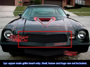 Fits 1978-1981 Chevy Camaro Main Upper Aluminum Black Billet Grille Grill Insert - Picture 1 of 3
