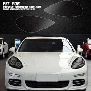 2Pcs Smoke TPU Headlight Protective Precut Film Sticker For Porsche Panamera 10- - Picture 1 of 10