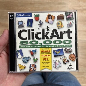 Broderbund ClickArt 50,000 Digital Clip Art Graphic Images Photos CD 2 Disks - Picture 1 of 6