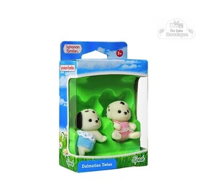 Sylvanian Families Calico Critters Kennelworth Dalmatian Dog Twins - Picture 1 of 2