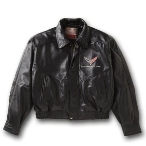 Chaqueta de piel de cordero negra C7 Corvette - Imagen 1 de 2