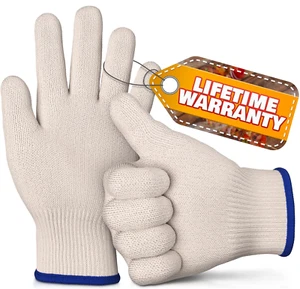 BBQ Gloves Heat Resistant Cooking Oven Gloves with Fingers Grill Glove Oven - Picture 1 of 9