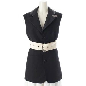 Louis Vuitton Linen Monogram Tailored Jacket With Belt Fkve76Dt5 Navy 34 r16_-Wd - Picture 1 of 12