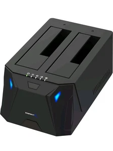 Sabrent USB Type-C SATA 2,5" i 3,5" Dual Bay Stacja dokująca do dysku twardego EC-CH2B - Zdjęcie 1 z 2