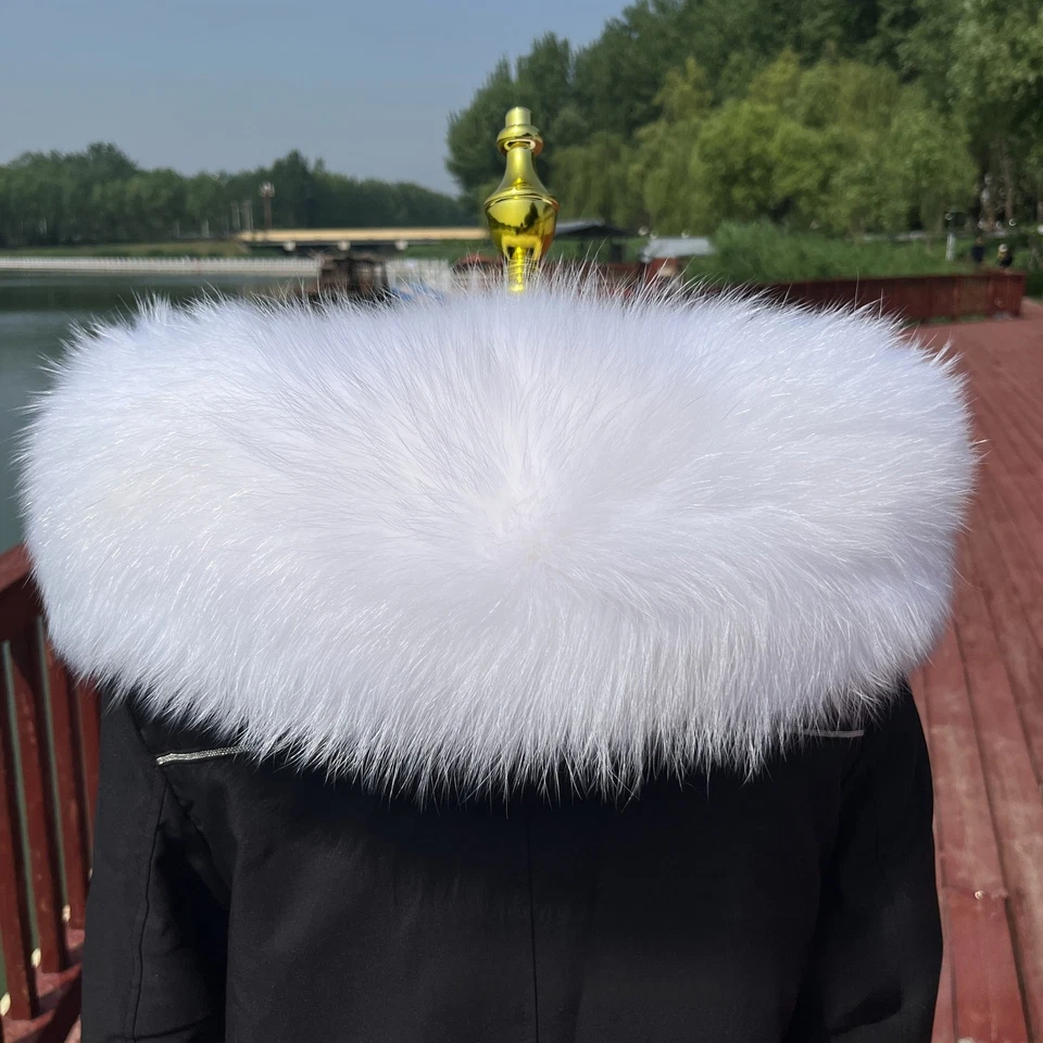 Cuello/envoltura/bufanda/cuello gorra unisex/cuello chaqueta 100 % piel mapache real 75*15 cm Foto 1 de 4