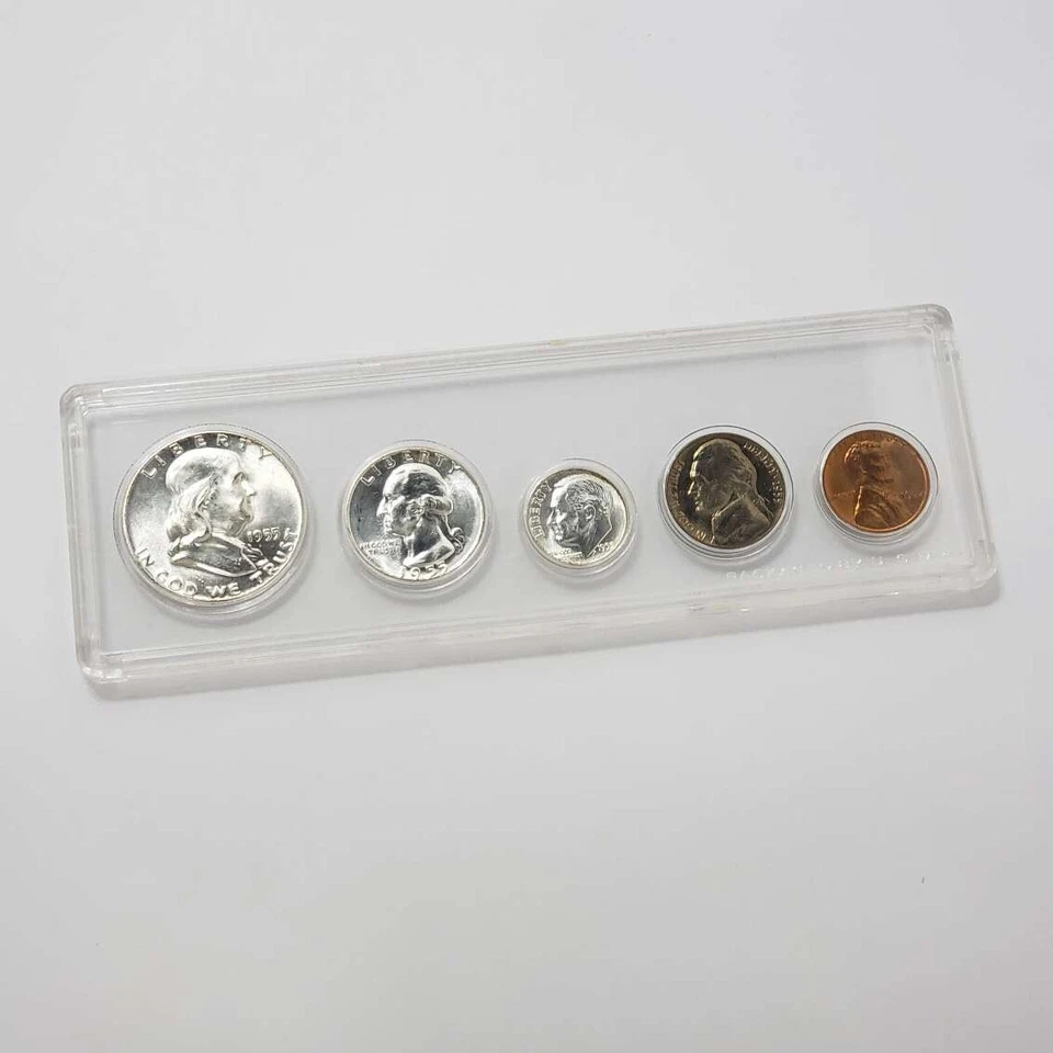 (1) 1955 United States Mint SILVER Philadelphia Year Set WHITMAN* Plastic Holder - Image 1 of 4