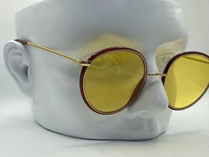 True Vintage Oversize Sunglasses NOS Round Style Yellow Lens Oleg Cassini #572 - Picture 1 of 9