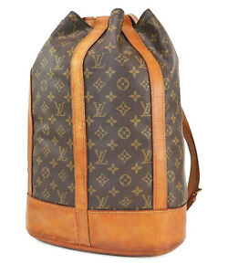 Authentic LOUIS VUITTON Randonnee GM Monogram Backpack Shoulder Bag #41094