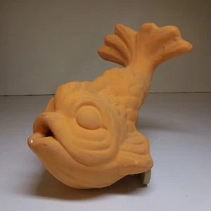 Pesce Gargouille Ceramica Terracotta Vintage Ocre Ruggine Design XX N7899 - Zdjęcie 1 z 12