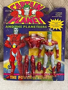 RARE VINTAGE 1991 TIGER CAPTAIN PLANET WITH POLLUTION ARMOR ACTION FIGURE NEW