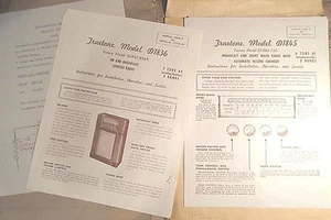 (2) Radio Truetone original década de 1940 instr/esquemas D 1845 y 1836 *En todo el mundo* - Imagen 1 de 3