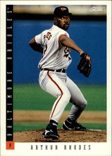 1993 Score Baltimore Orioles Baseball Card #360 Arthur Rhodes