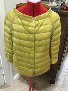 Herno Iconico 3/4 Sleeve Jacket in Mustard Size 44 ; US 8 NWOT - Picture 1 of 9