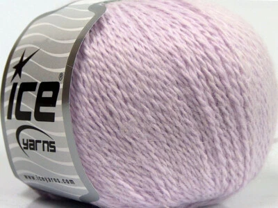 6-Skein Lot Angora Cashmere Yarn Fine 6x50g/200m Light Lilac - Image 1 of 4