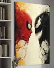 Spider Man Vs. Venom Leinwandbild Farbig Dekoration Kunst Stil Pop-Art
