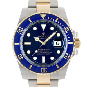 ROLEX Submariner Date 116613LB Blue Sunburst Box/Paper - Picture 1 of 24