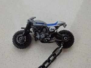 Hot Wheels Ducati Scrambler Motocross Bike fitted with a Keychain Keyring - Picture 1 of 3